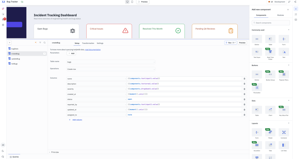 build-bug-tracker-software-with-tooljet