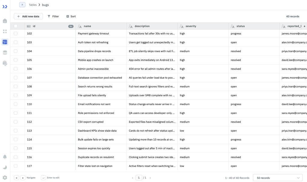 build-bug-tracker-software-with-tooljet