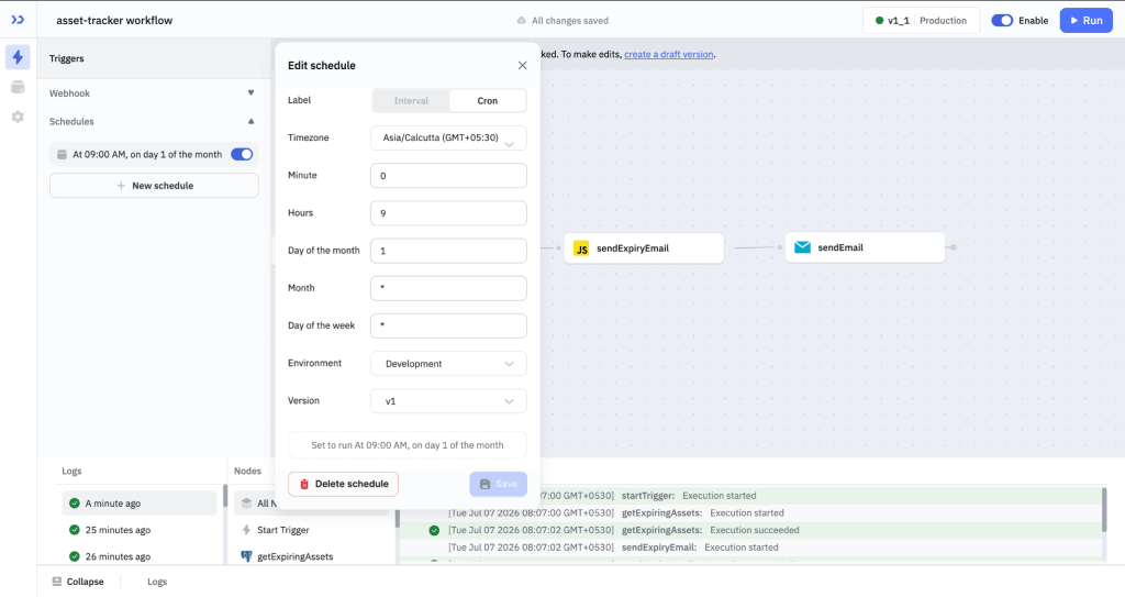 How to Build an Asset Expiry Reminder System with ToolJet Workflows (Monthly Email Alerts)