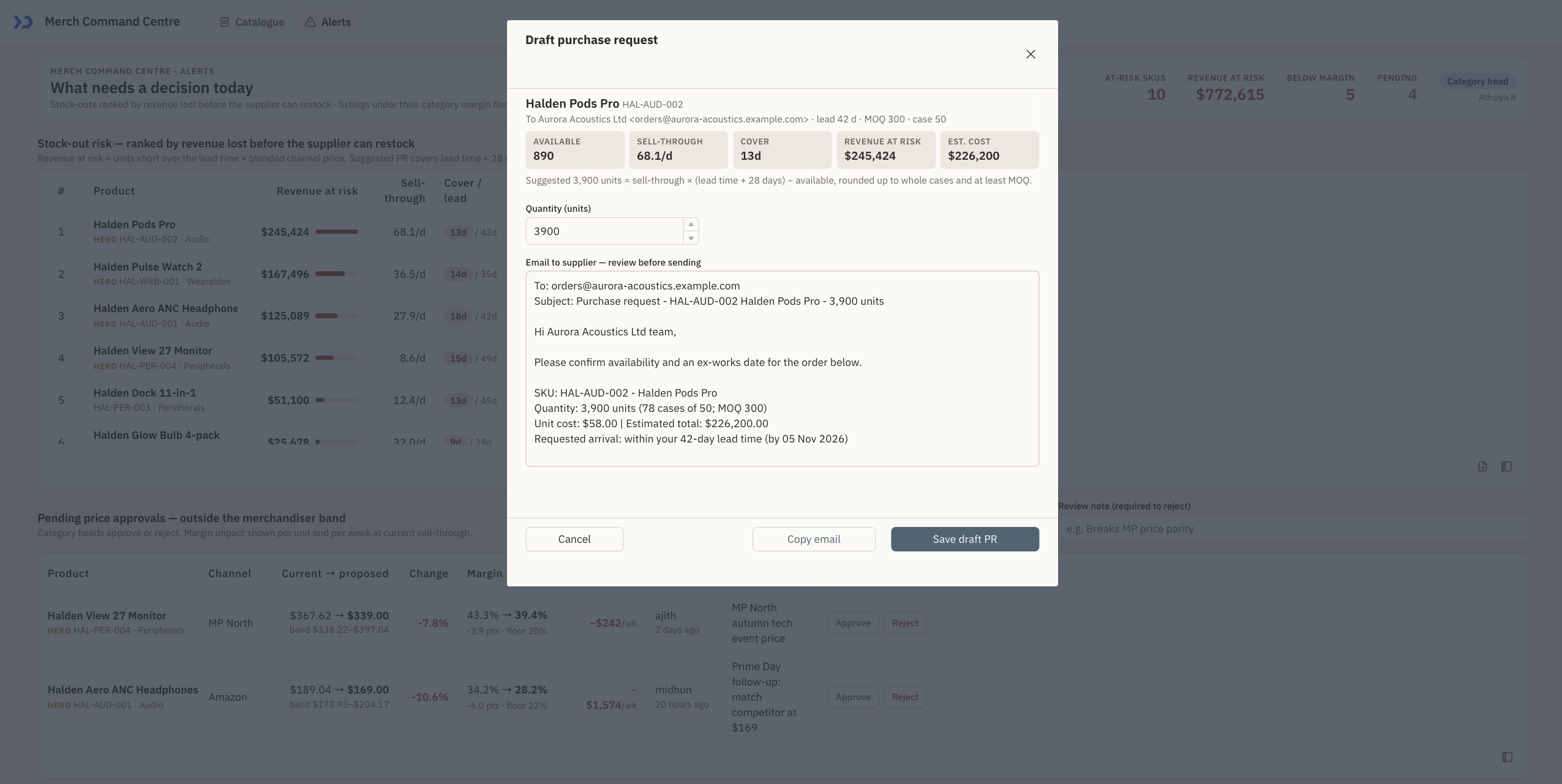 Build Inventory and Pricing Command Centre with ToolJet MCP