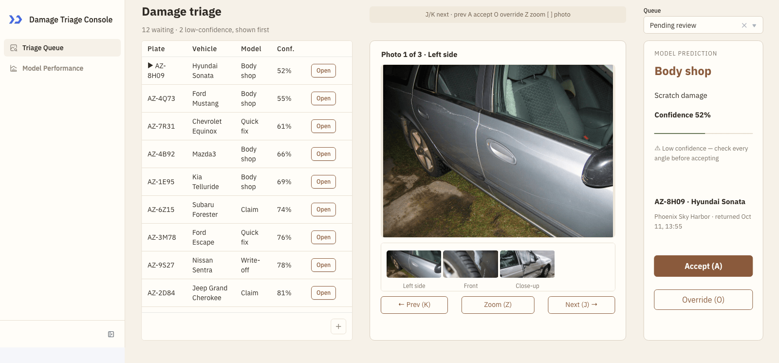 Triage Queue (build a damage triage console with ToolJet MCP)